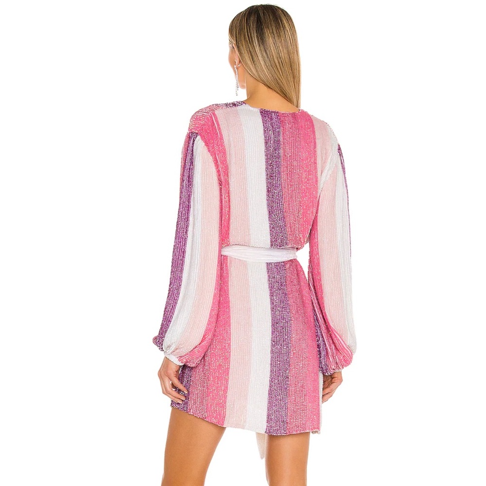 retrofete Gabrielle Dress in Multi Pink Stripe - Picture 3 of 14